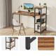 Εικόνα της Eureka Ergonomic Μεταλλικό Γραφείο 140 x 60 x 109.4 cm με Ράφια Αποθήκευσης ZX-SH140A-RW