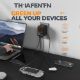 Εικόνα της Φορτιστής Tessan Universal Travel Adapter με 2x USB-A & 3x USB-C 35W Black TS-WTA02