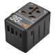 Εικόνα της Φορτιστής Tessan Universal Travel Adapter με 2x USB-A & 3x USB-C 35W Black TS-WTA02
