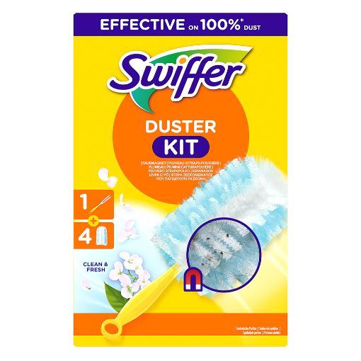 Εικόνα της Σετ Καθαρισμού Swiffer Duster Kit Clean & Fresh με 1 Λαβή + 4 Ανταλλακτικά Φτερά