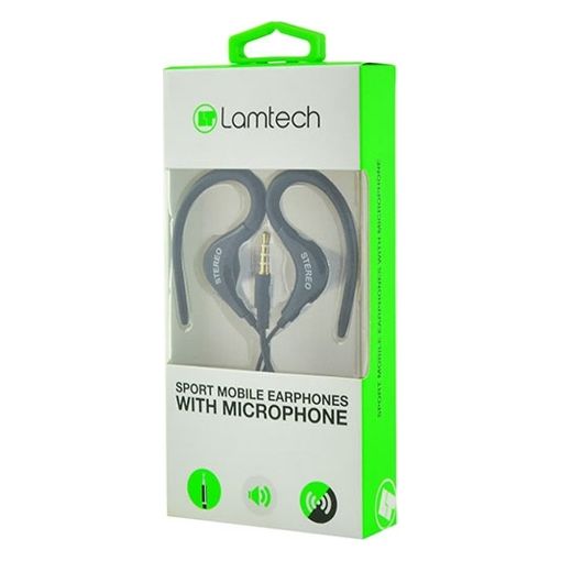 Εικόνα της Earphones Lamtech Sport with Mic Black LAM020212