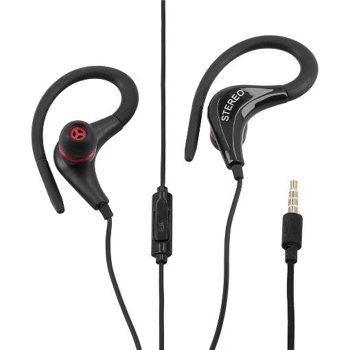 Εικόνα της Earphones Lamtech Sport with Mic Black LAM020212