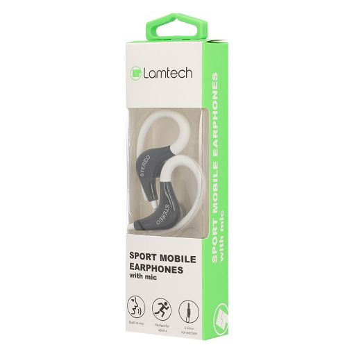 Εικόνα της Earphones Lamtech Sport with Mic White LAM020229
