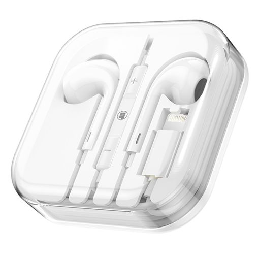 Εικόνα της Earphones Lamtech Lightning Wired with Mic White LAM111740