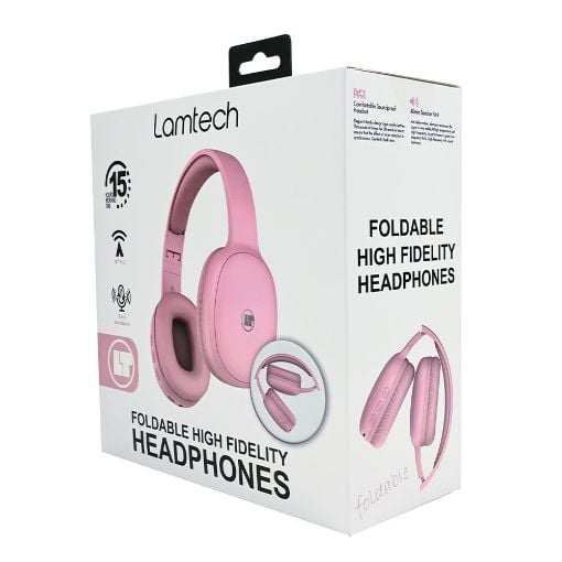 Εικόνα της Headset Lamtech Foldable High Fidelity Bluetooth Pink LAM113010