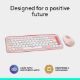 Εικόνα της Πληκτρολόγιο-Ποντίκι Logitech Pop Icon Combo Bluetooth Rose/Off White 920-013113