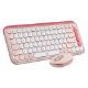 Εικόνα της Πληκτρολόγιο-Ποντίκι Logitech Pop Icon Combo Bluetooth Rose/Off White 920-013113