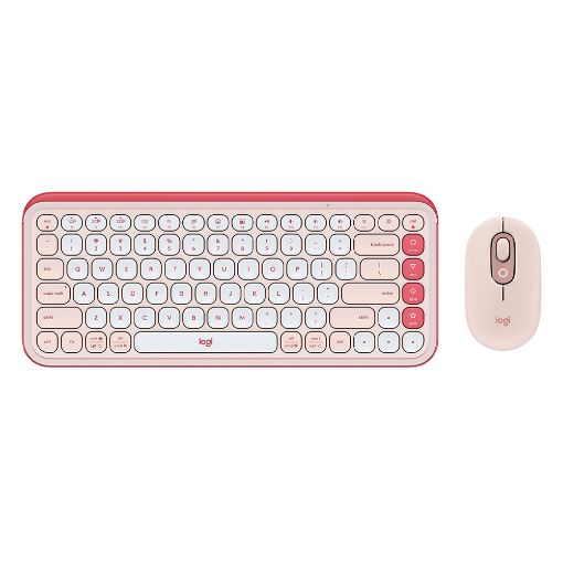 Εικόνα της Πληκτρολόγιο-Ποντίκι Logitech Pop Icon Combo Bluetooth Rose/Off White 920-013113