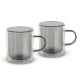 Εικόνα της Σετ Φλιτζάνια Lamart Vaso Tea 350ml Διαφανή/Μαύρα 2 τμχ LT9121