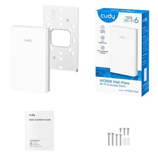 Εικόνα της Access Point Cudy AP3000 Wall v1.0 PoE Dual Band WiFi 6 AX3000