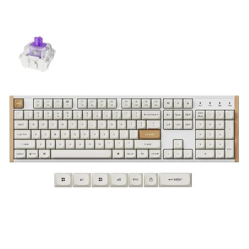 Εικόνα της Πληκτρολόγιο Keychron K10 HE Full Wireless RGB Hot-Swappable Magnetic Nebula Switches (US) Special Edition White K10H-Q1