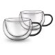 Εικόνα της Σετ Φλιτζάνια Cappuccino Lamart Vaso Γυάλινα 270ml 2 τμχ Διαφανή/Μαύρα LT9114