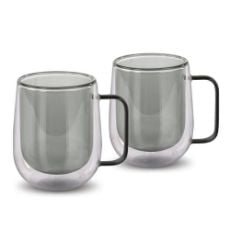 Εικόνα της Σετ Φλιτζάνια Lamart Vaso Tea 250ml Διαφανή/Μαύρα 2 τμχ LT9123