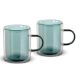 Εικόνα της Σετ Φλιτζάνια Lamart Vaso Tea 350ml Διαφανή/Πράσινα 2 τμχ LT9122