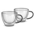 Εικόνα της Σετ Φλιτζάνια Cappuccino Lamart Vaso Γυάλινα 190ml 2 τμχ Διαφανή/Μαύρα LT9117