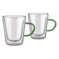 Εικόνα της Σετ Φλιτζάνια Lamart Vaso Tea 300ml Διαφανή/Πράσινα 2 τμχ LT9118