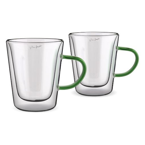 Εικόνα της Σετ Φλιτζάνια Lamart Vaso Tea 300ml Διαφανή/Πράσινα 2 τμχ LT9118