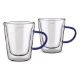 Εικόνα της Σετ Φλιτζάνια Lamart Vaso Tea 300ml Διαφανή/Μπλε 2 τμχ LT9119