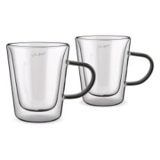 Εικόνα της Σετ Φλιτζάνια Lamart Vaso Tea 300ml Διαφανή/Μαύρα 2 τμχ LT9120