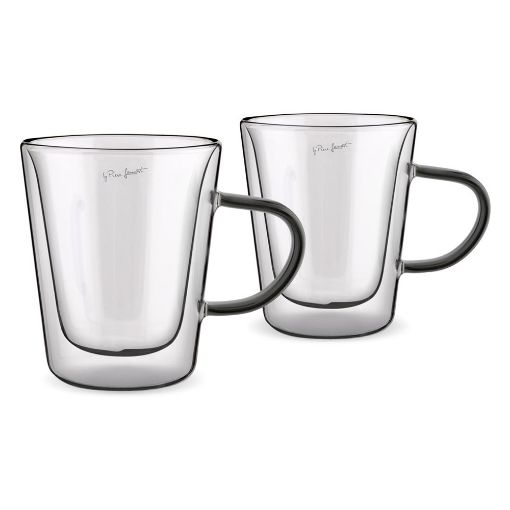 Εικόνα της Σετ Φλιτζάνια Lamart Vaso Tea 300ml Διαφανή/Μαύρα 2 τμχ LT9120