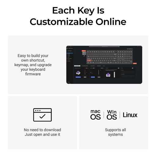 Εικόνα της Πληκτρολόγιο Keychron Q6 HE QMK Full Wireless RGB Hot-Swappable Magnetic Nebula Switches (US) Carbon Black Q6H-M1