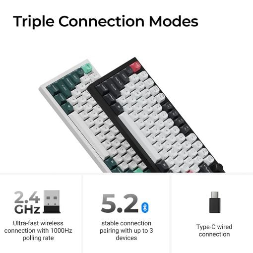 Εικόνα της Πληκτρολόγιο Keychron Q6 HE QMK Full Wireless RGB Hot-Swappable Magnetic Nebula Switches (US) Carbon Black Q6H-M1