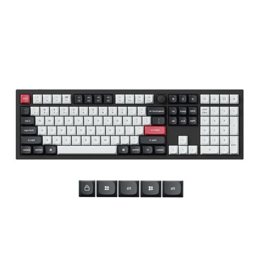Εικόνα της Πληκτρολόγιο Keychron Q6 HE QMK Full Wireless RGB Hot-Swappable Magnetic Nebula Switches (US) Carbon Black Q6H-M1