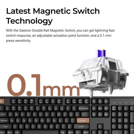 Εικόνα της Πληκτρολόγιο Keychron K10 HE Full Wireless RGB Hot-Swappable Magnetic Nebula Switches (US) Special Edition Black K10H-F1