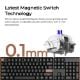 Εικόνα της Πληκτρολόγιο Keychron K10 HE Full Wireless RGB Hot-Swappable Magnetic Nebula Switches (US) Black K10H-J1