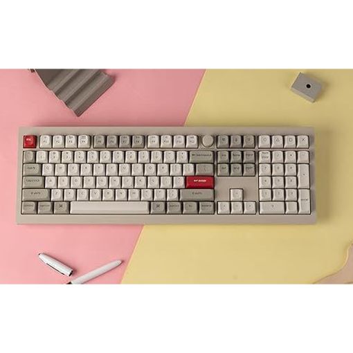 Εικόνα της Πληκτρολόγιο Keychron V6 Max QMK/VIA Full Wireless RGB Hot Swappable Red Switches (US) Retro V6M-R1