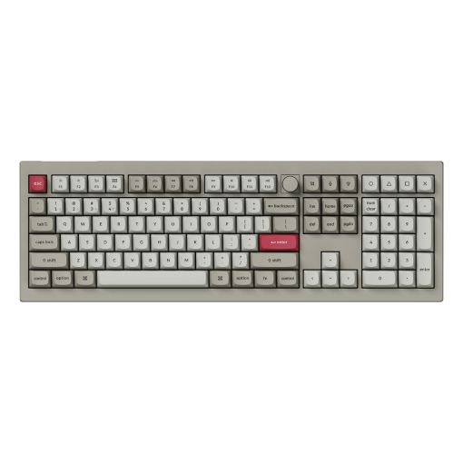 Εικόνα της Πληκτρολόγιο Keychron V6 Max QMK/VIA Full Wireless RGB Hot Swappable Red Switches (US) Retro V6M-R1