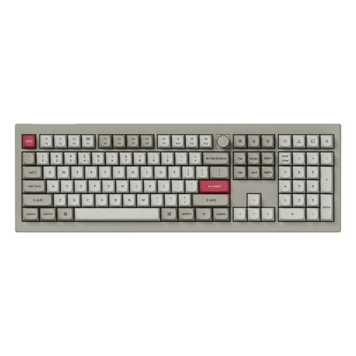 Εικόνα της Πληκτρολόγιο Keychron V6 Max QMK/VIA Full Wireless RGB Hot Swappable Brown Switches (US) Retro V6M-R3