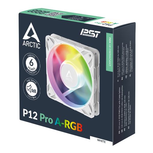 Εικόνα της Case Fan Arctic P12 Pro A-RGB PWM 120mm White ACFAN00311A