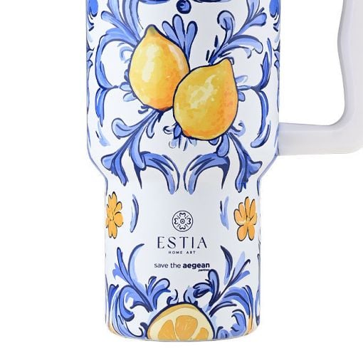 Εικόνα της Θερμός Estia Straw Tumbler XL Save The Aegean 900ml Amalfi Coast 01-34832
