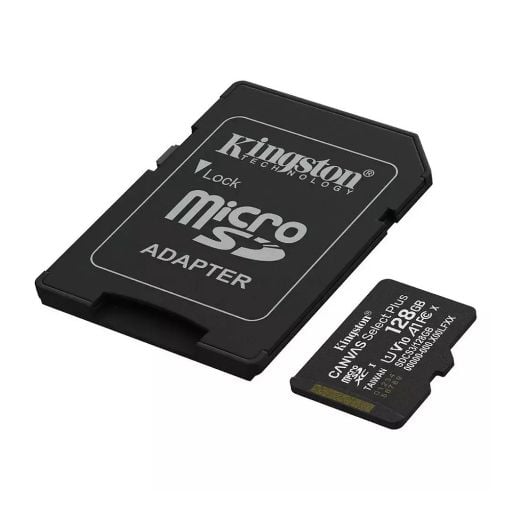 Εικόνα της Κάρτα Μνήμης MicroSDXC Kingston Canvas Select Plus 128GB + SD Adapter SDCS3/128GB