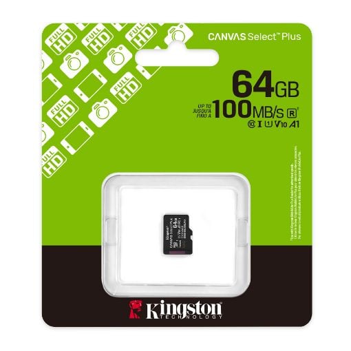Εικόνα της Κάρτα Μνήμης MicroSDXC Kingston Canvas Select Plus Class 10 64GB SDCS3/64GBSP