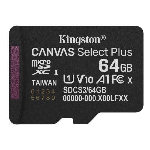 Εικόνα της Κάρτα Μνήμης MicroSDXC Kingston Canvas Select Plus Class 10 64GB SDCS3/64GBSP