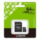 Εικόνα της Κάρτα Μνήμης MicroSDXC Kingston Canvas Select Plus 64GB + SD Adapter SDCS3/64GB