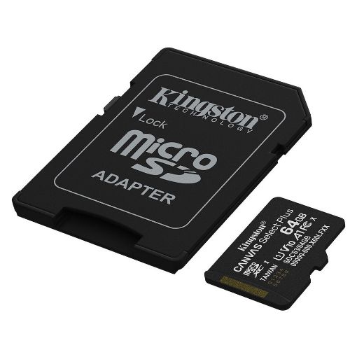 Εικόνα της Κάρτα Μνήμης MicroSDXC Kingston Canvas Select Plus 64GB + SD Adapter SDCS3/64GB
