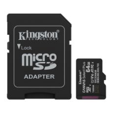 Εικόνα της Κάρτα Μνήμης MicroSDXC Kingston Canvas Select Plus 64GB + SD Adapter SDCS3/64GB