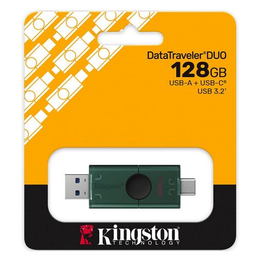 Εικόνα της Kingston DataTraveler Duo USB-A/USB-C 3.2 Gen1 128GB Green/Black DTDEG2/128GB