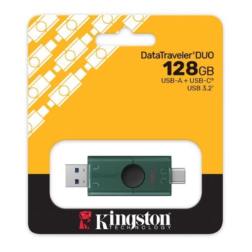 Εικόνα της Kingston DataTraveler Duo USB-A/USB-C 3.2 Gen1 256GB Green/Black DTDEG2/256GB