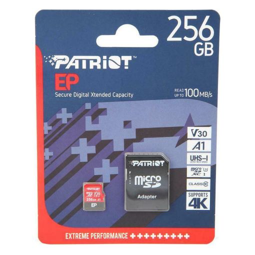 Εικόνα της Κάρτα Μνήμης microSDXC Patriot EP Series 256 GB Class 10 UHS-I  + SD Αdapter PEF256GEP31MCX