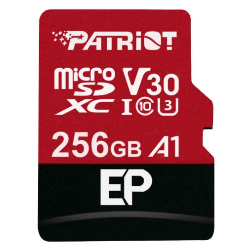 Εικόνα της Κάρτα Μνήμης microSDXC Patriot EP Series 256 GB Class 10 UHS-I  + SD Αdapter PEF256GEP31MCX