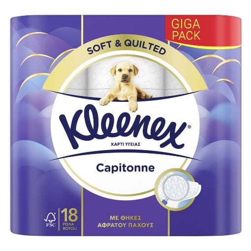 Εικόνα της Χαρτί Υγείας Kleenex Capitonne 2 Φύλλων 18 Ρολά 179680