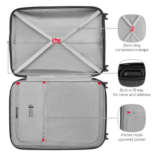Εικόνα της Βαλίτσα Wenger Prymo Medium Hardside 65x45x26cm 59lt Black 612537