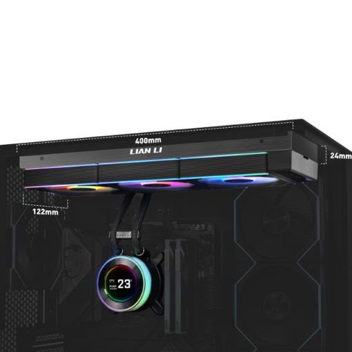 Εικόνα της Lian Li HydroShift II LCD-C 360 Fan-Less Black G89.GHS2LCD36B.00