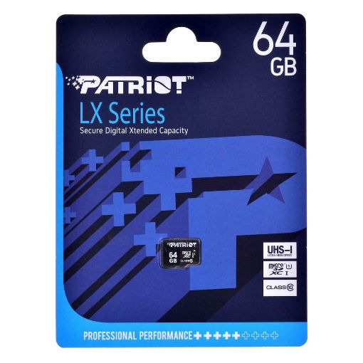 Εικόνα της Κάρτα Μνήμης microSDXC Patriot LX Series 64GB Class 10 UHS-I PSF64GMDC10