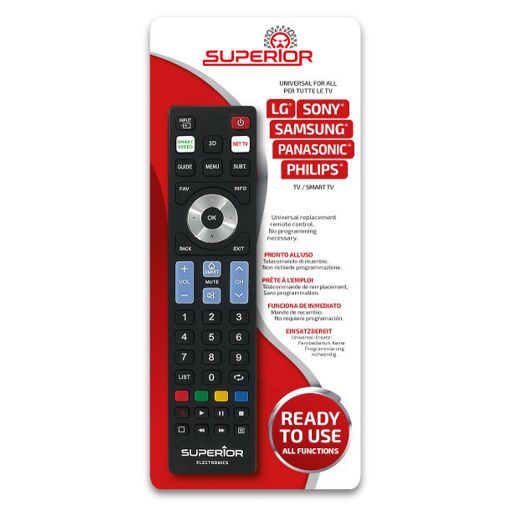 Εικόνα της Τηλεχειριστήριο Τηλεόρασης Universal Superior Ready5 Smart για Samsung/LG/Sony/Panasonic/Philips SUPTRB019