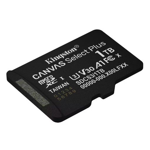 Εικόνα της Κάρτα Μνήμης MicroSDXC Kingston Canvas Select Plus 1TB Class 10 UHS-I U3 + SD Adapter SDCS3/1TB